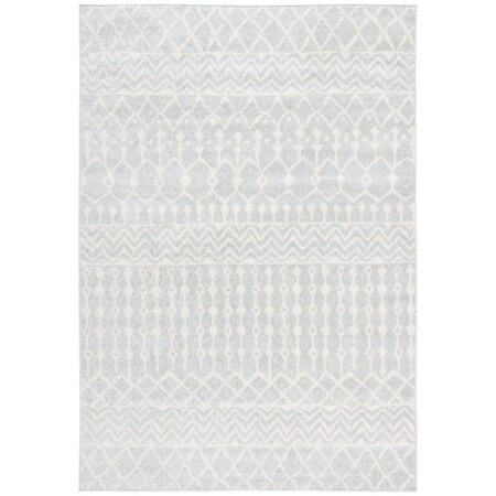 Safavieh 2 x 5 ft. Tulum Power Loomed Rectangle Area Rug Light Grey & Ivory TUL270F-25